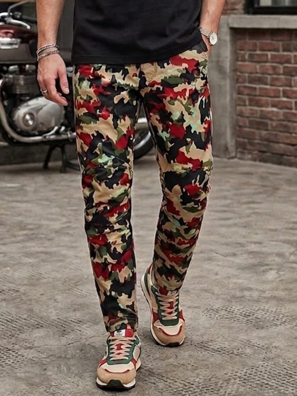 G-STAR RAW ELWOOD X25 3D ALPENFLAGE TAPERED TROUSERS size 34x32